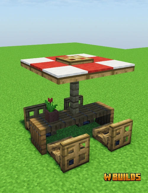 Checkered Picnic Table