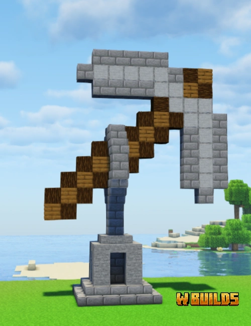 Stone Pickaxe Statue