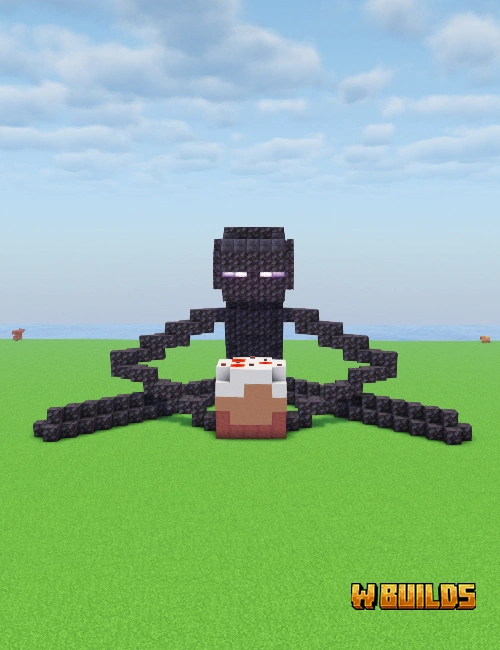 Enderman Sitting Statue