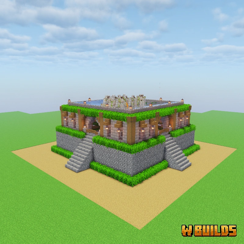 Trading Hall with Iron Farm