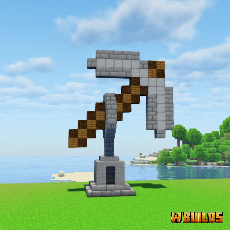 Stone Pickaxe Statue