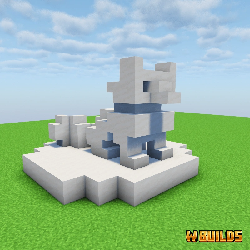 Arctic Fox Statue
