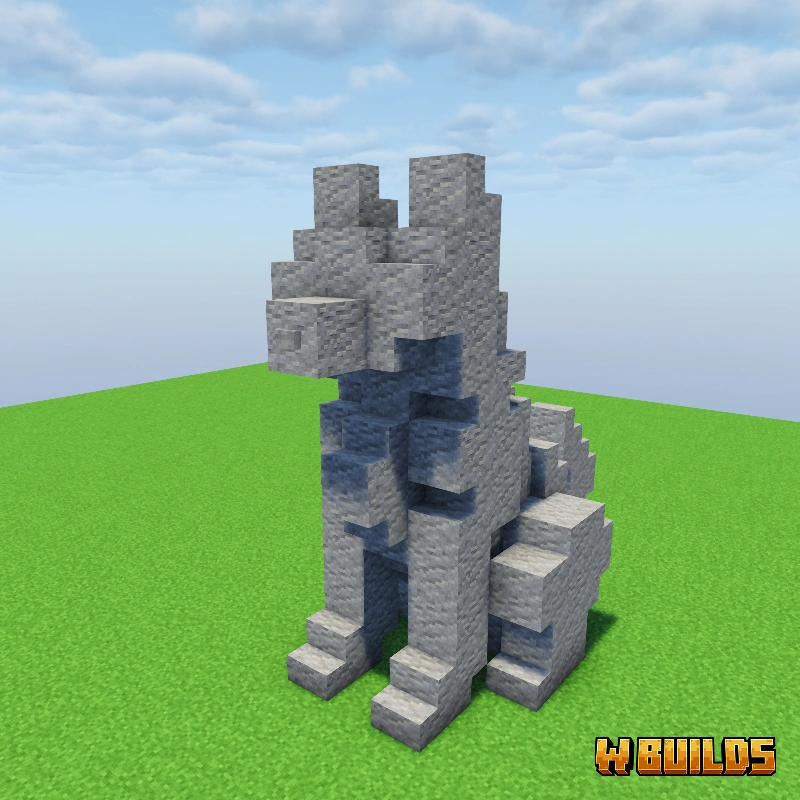 Simple Wolf Statue